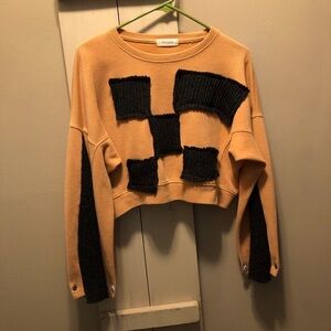 Upcycled Womens Xuan.e.fang Cropped Sweatshirt Medium